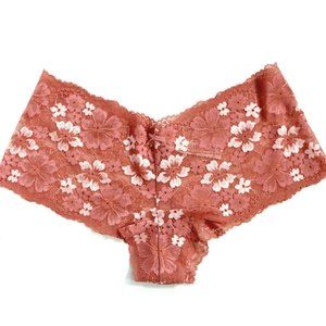 Victoria's Secret Floral Lace Sheer Shortie Panty Size L